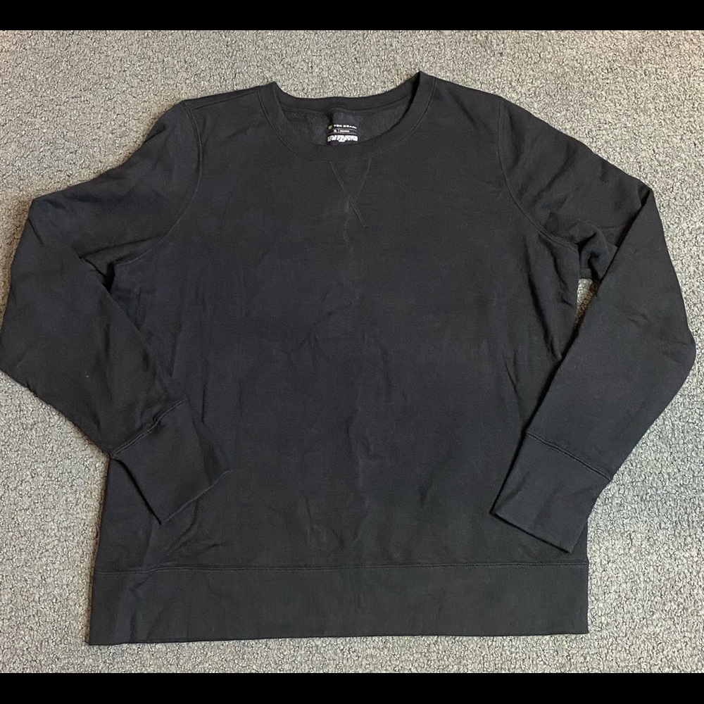 Tek Gear Womens Black Long Sleeve Pullover Sweatshirt XL